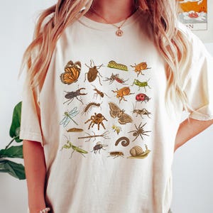 Retro-Entomologie-Shirt, süßes Insekten-T-Shirt, ästhetische Bugs-T-Shirt, zukünftige Entomologen-Geschenk, Frauen-Insekten-Sweatshirt, Insektenliebhaber-Hemd