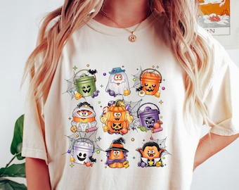 Spooky Nuggets Meal Bucket T Shirt, Halloween Chicken Nuggets Tee, Funny Halloween T-Shirt, Trendy Halloween Gift, Spooky Season Shirt