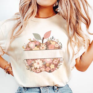 Personalized Teacher Shirt, Gift For Teacher Appreciation, Custom Teacher Apple T Shirt, Teacher Team Shirt, Teacher Gift, Cute Teacher Tee
