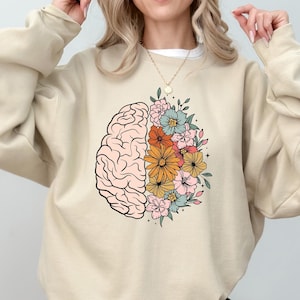Brain Anatomy T-shirt, Nurse Sweatshirt, Womens Nursing School Sweater, Nursing Student Anatomical Layout Brain tee, Gift for Nurse