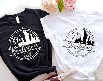 New York Geburtstag Shirt, NYC Geburtstag Shirt, Mädchen Geburtstag Shirt, Geburtstag passende Shirts, Geburtstag Urlaub Shirt, Geburtstag Crew Tshirts