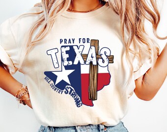Beten Sie für Texas Hill Country Shirt, Bibel Vers Texas T-Shirt, beten Sie für Texas Flood Relief Shirt, stärker als Sturm, Texas State Pride Tee