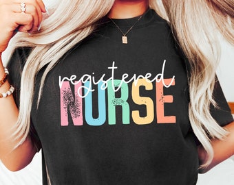 女性用看護師シャツ、看護師用RN Tシャツ、看護師用看護Tシャツ、看護師へのギフト、RN卒業スウェット
