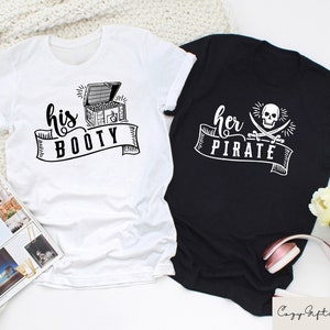 Seu pirata seu espólio, camisas de férias de cruzeiro, camisetas engraçadas de casal, marido e esposa, camisa combinando de casal de cruzeiro, camisa engraçada de pirata