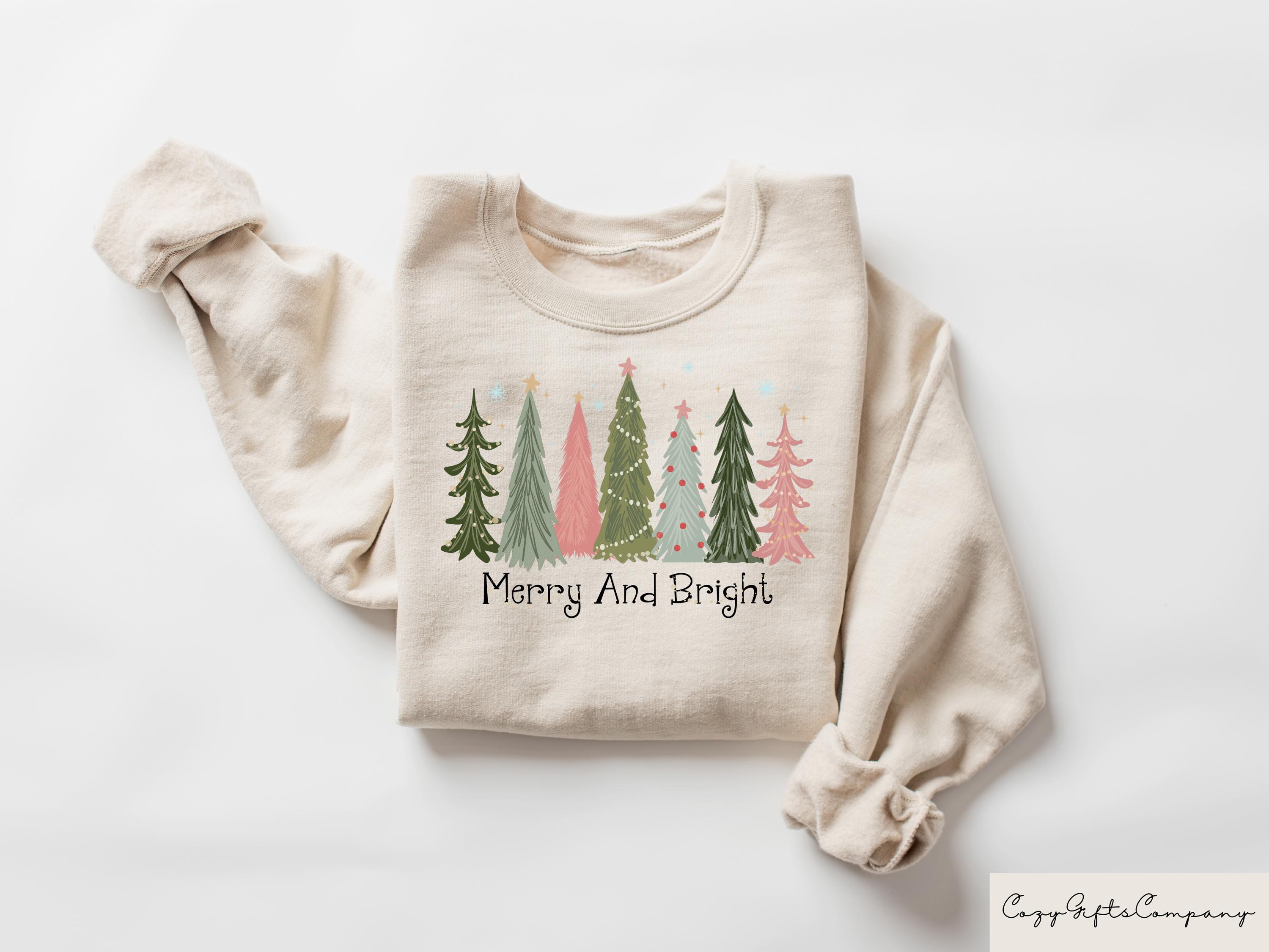 Maglietta Natalizia Donna Merry And Bright Con Luci E Scollo A V – Morbida Misto Rayon – Taglie S A XXL
