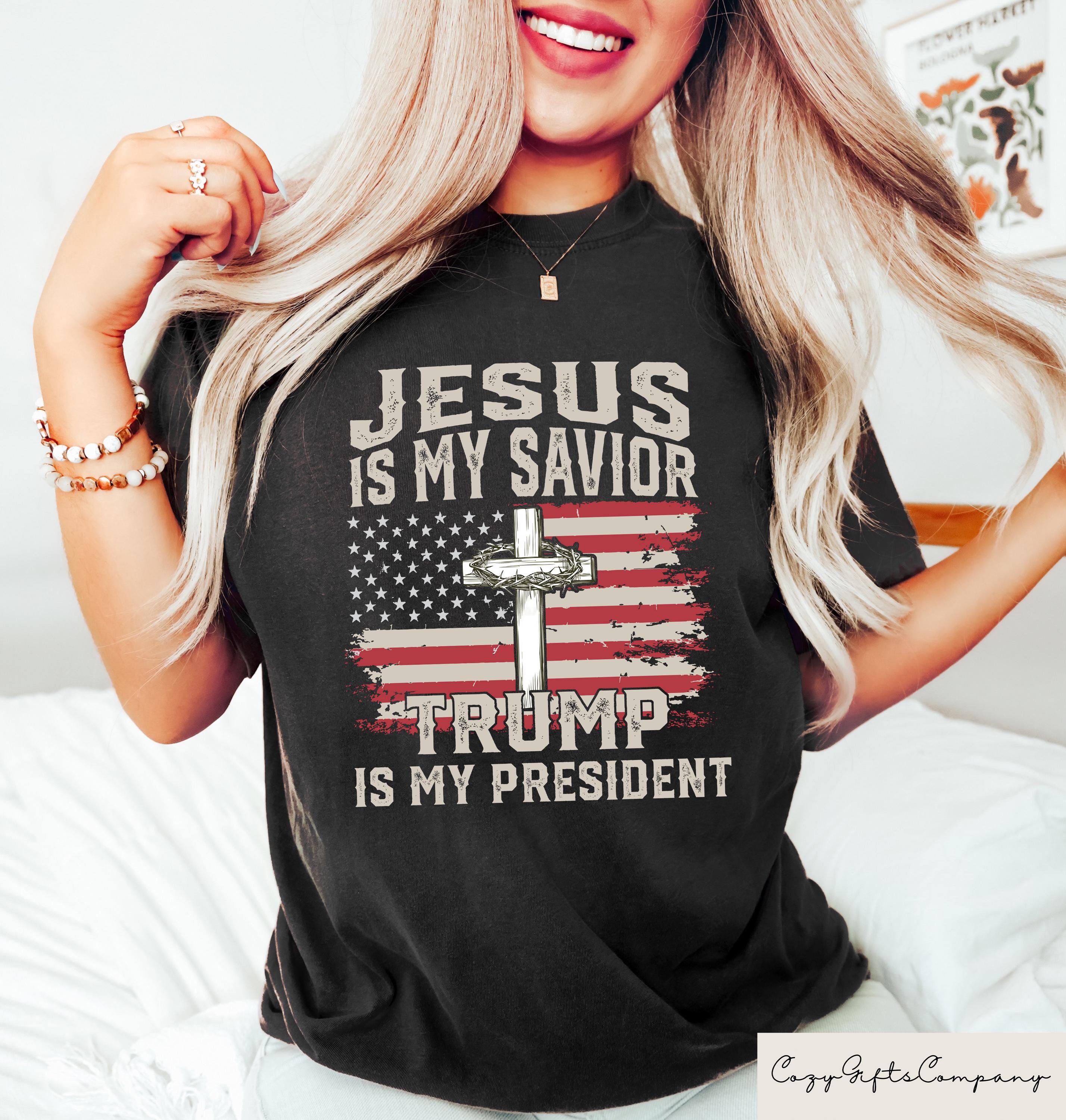 Jesus is My Savior Trump is My President T-shirt, Patriotic