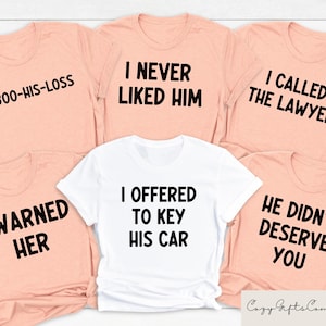 Matching Divorced Party Shirts, Divorced Celebration T-shirts, Funny Divorce Sweatshirt, Newly Divorced Tees, Divorced Group Matching Outfit