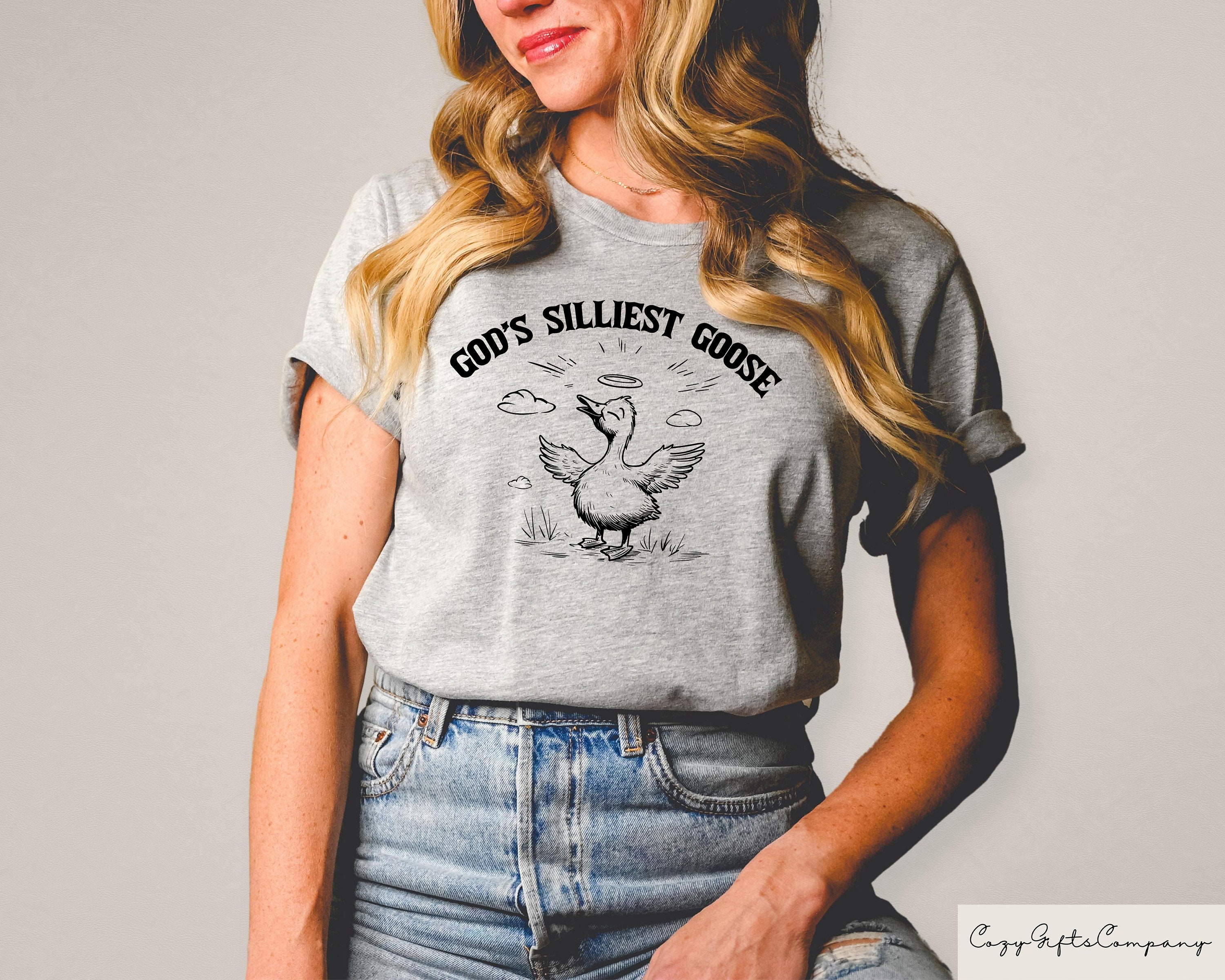 God's Silliest Goose Shirt, Funny Goose Shirt, Silly Goose Tshirt, Goose Outfits, Womens Funny Shirt, Meme Graphic Tees, Trendy Goose Shirt