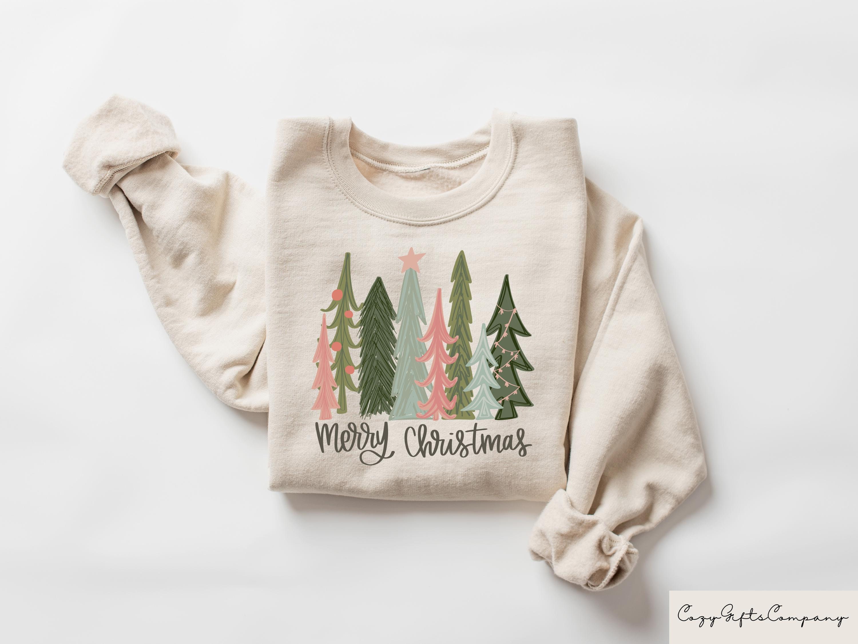 Maglietta Natalizia Donna Con Albero Di Natale Stampato – Divertente Christmas Top A Maniche Corte, Girocollo Morbido (Taglie S-XXL)