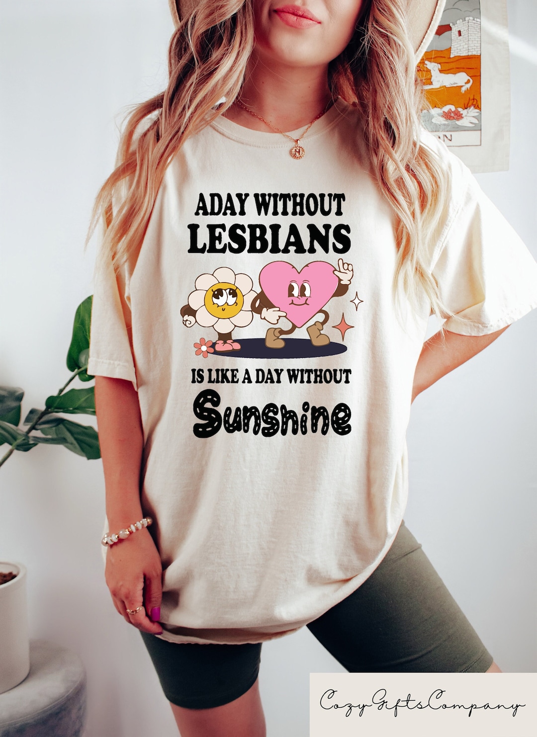 A Day Without Lesbians is Like A Day Without Sunshine Tshirt, Lesbian Retro  Pride Shirts, Funny Lesbian Shirt, Pride Month Gift