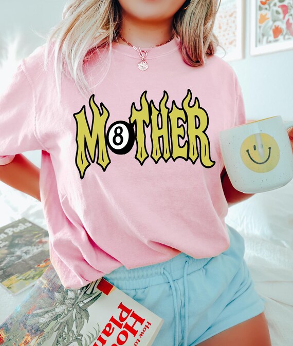 洋書 THE MOTHER SHIRTS - o & Alexandro Comfort Colors® Mother Shirt, Trendy 8 Ball Mother Tshirt, Lucky