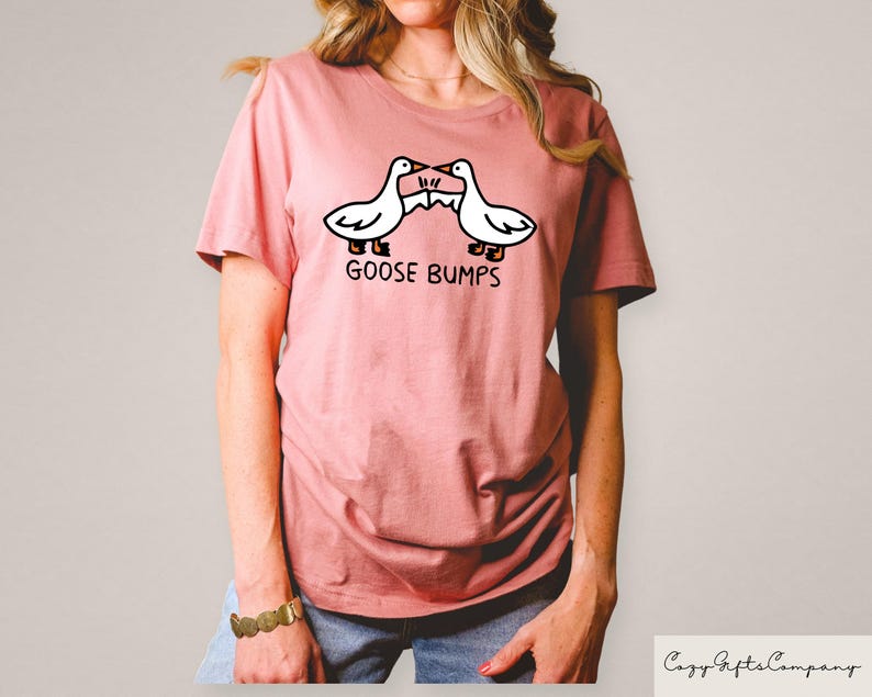 Gåshuds-tröjor, Gåshuds-tröjor, Roliga tröjor, Matchande unisex gäss-t-shirt, Djur-tröja, Fånig gäss-t-shirt bild 3