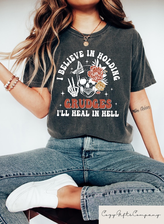 Débardeur Femme Vintage « Mauvaise Vieille Femme » Avec Tête De Mort - Style Grunge Sarcastique - Coton Léger - 2