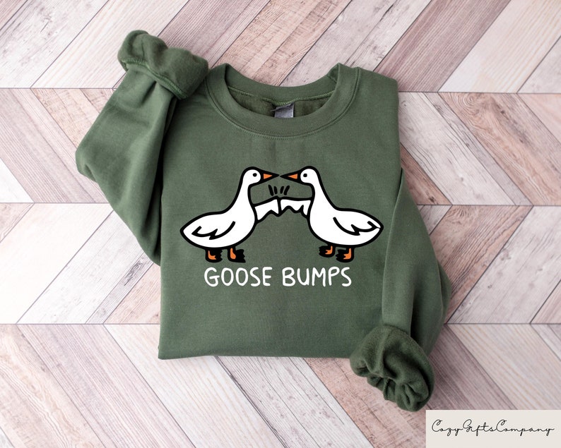 Gåshuds-tröjor, Gåshuds-tröjor, Roliga tröjor, Matchande unisex gäss-t-shirt, Djur-tröja, Fånig gäss-t-shirt bild 1