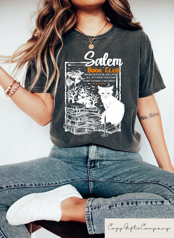 Salem Book Club Shirt, Bookish Halloween Shirt, Spooky Reader Shirt, Halloween Gift, Salem Witches Shirt, Spooky Season Thriller Reader