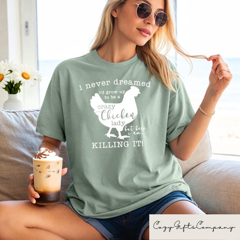 Mom Chicken Shirt, Crazy Chicken Lady Shirt, Chicken Lover Sweatshirt, Farmer Girl Sweatshirt, Funny Chicken Shirt, Hens Mom Shirt, Mom Gift image 3