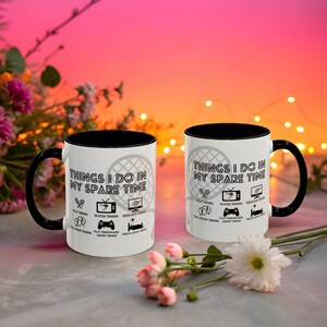 Funny Tennis Mug for Players Fans - Double Side - Tennis Obsession Lover Gift - Dishwasher Safe Sports Mug Spare Time