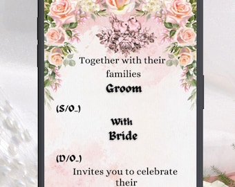 Islamic Wedding Video Invitation - Nasheed Nikah E-Invite (Digital)