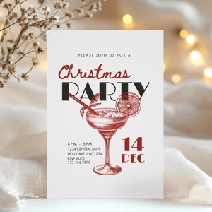 Christmas party invitation template