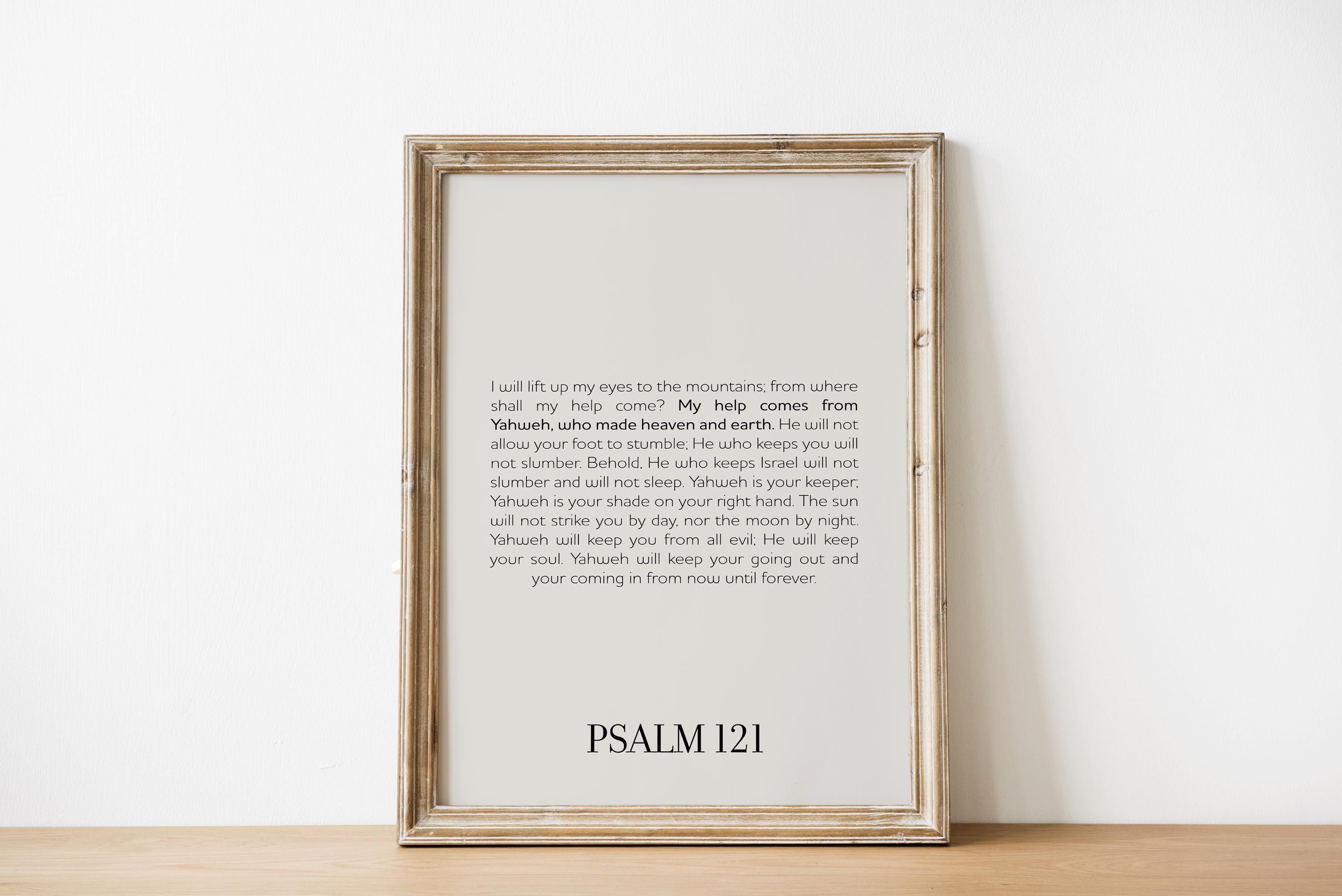 Psalm 121 Bible Verse Art: Minimalist Scripture Print (digital Download ...