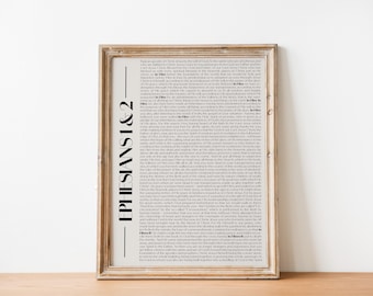 Ephesians 1 & 2 Bible Verse Art: Minimalist Scripture Print (Digital Download)