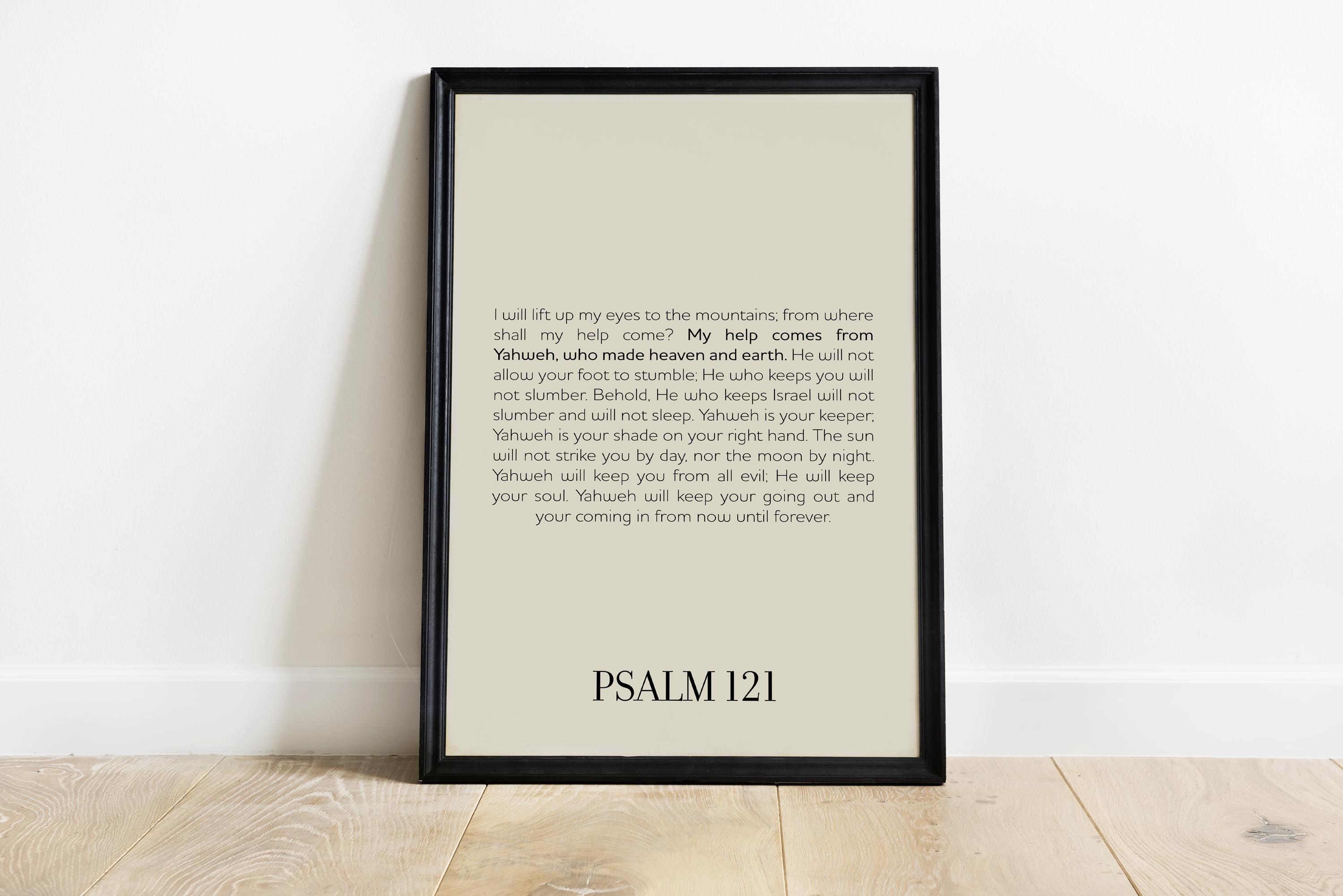 Psalm 121 Bible Verse Art: Minimalist Scripture Print (digital Download ...