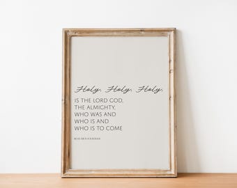 Revelation 4:8 Bible Verse Art Minimalist Scripture Print (Digital Download)
