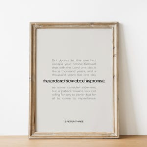 2 Peter 3:8-9, DIGITAL WALL ART, Bible Art, Printable, Jesus Art, Bible Verse Printable, Scripture Passage, A thousand years is like a day