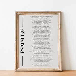 Psalm 139 Printable Wall Art: Bible Verse Scripture (Digital Download)