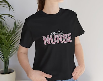 Cardiac Nurse Floral Tee | Cardiac Nurse Shirt | Gift for RN | Nurse Gift | Nurse Floral Shirt | Cardiac RN