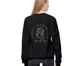 Anatomical Heart Cardiac Unit Sweatshirt | EKG Heartbeat Crewneck | Cardiac Nurse Crewneck | Cardiac Nurse Shirt | Cardiac Telemetry Nurse