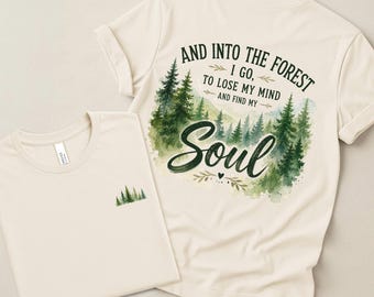 Camiseta "Me voy al bosque" / Camiseta para actividades al aire libre / Camiseta para amantes de la naturaleza / Camiseta de árboles / Regalo para amantes de la naturaleza / Camiseta de bosque