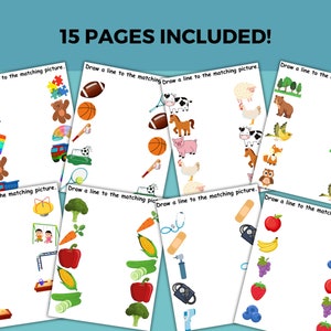 Preschool Educational Printable Worksheet, Preschool Matching and ...