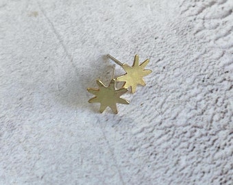 Sun Star Brass Hammered Studs