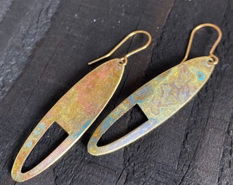 Boucles d'oreilles DUNE patinées