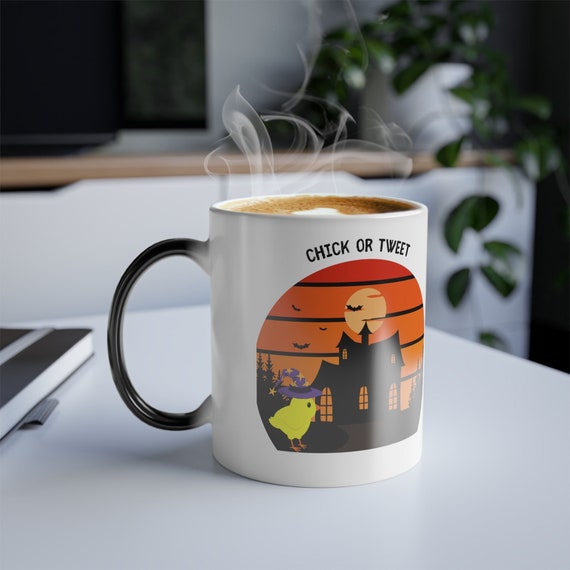 Chick Or Tweet Halloween Baby Chicken Wizard Color Changing Mug, 11oz