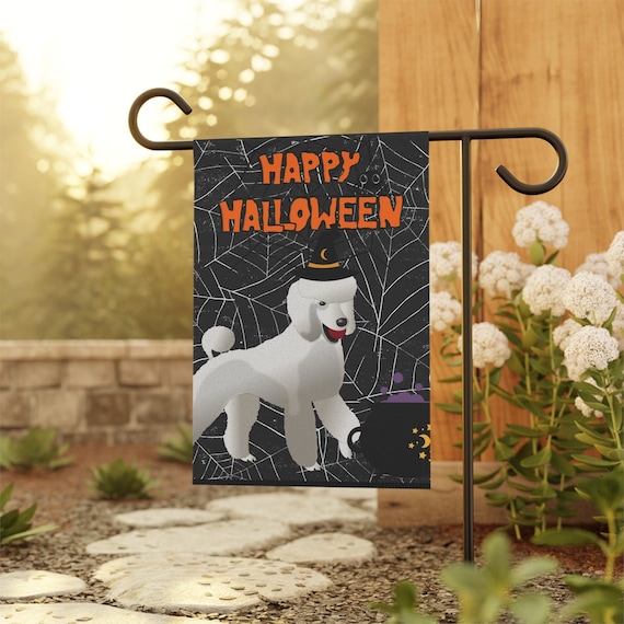 Halloween Poodle Garden & House Flag - 2 Sizes - Great Gift For Poodle Owners!