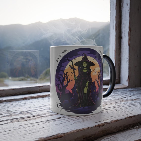 It's The Most Wonderful Time Of The Fear Halloween Witch Spooky Color Changing Mug, 11oz
