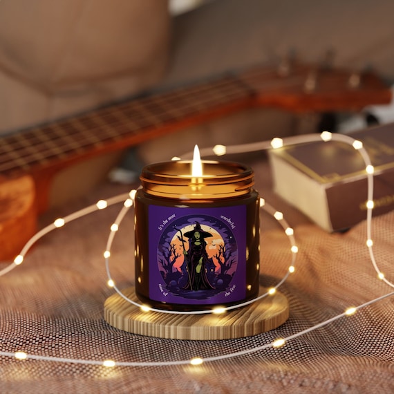 Halloween Witch It's The Most Wonderful Time Of The Fear Soy Candle - 2 Sizes - Multiple Scents or Unscented - Free Shipping