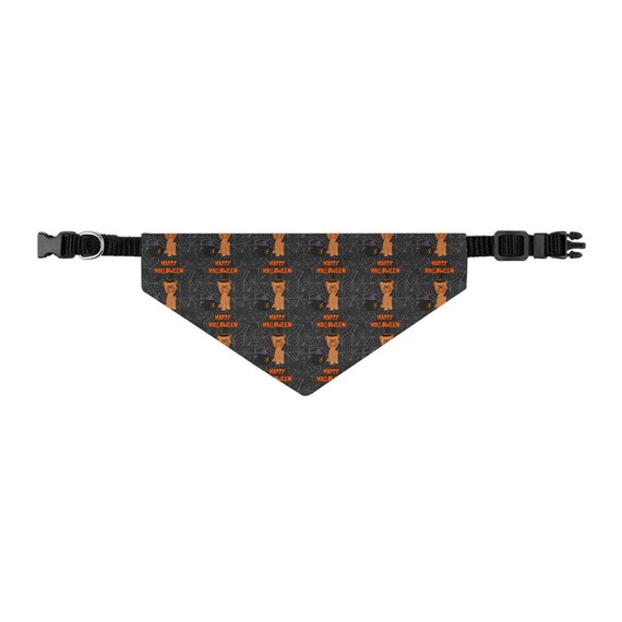 Halloween Yorkie Dog Collared Bandana - 4 Sizes - Great Gift For Yorkie Owners!