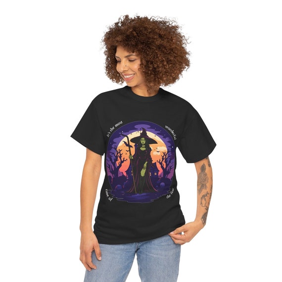 It's The Most Wonderful Time Of The Fear Halloween Witch Unisex Heavy 100% Cotton T-Shirt