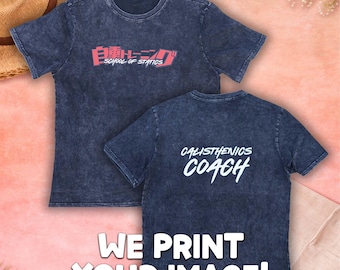 Custom Image Washed T-Shirt, Acid Wash Printed Image - Relaxed Loose Fit, Your Image On A T Shirt