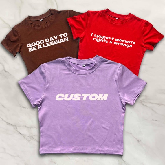 Custom Crop Top - 3D Puff Hand-Printed | Personalised Slogan Cropped T-Shirt, Y2K Women's Crop Top, Cropped T-Shirt,