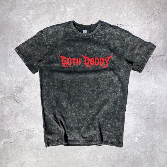 Custom Acid Wash Gothic Tee, Gothic Oversized Tee | 3D Puff Print T-Shirt, Washed Tee, Personalised Goth T-Shirts, Heavy Metal T-Shirts