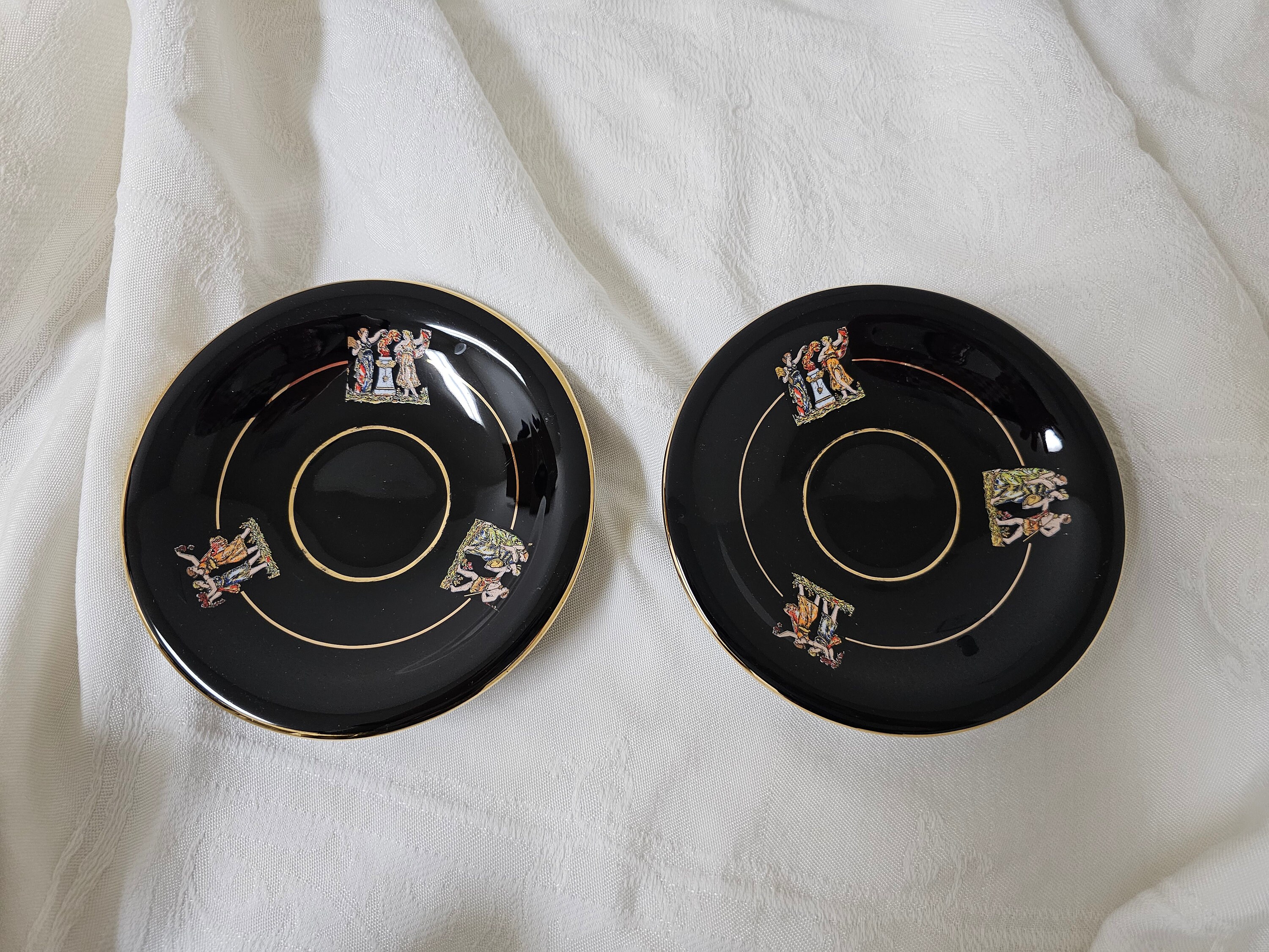 Tasse à Thé Et Soucoupe Grecque – Fait Main – Musée Athènes – Vintage