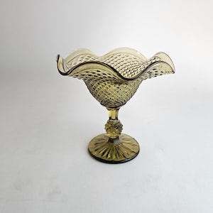 Indiana Glass Diamond Point Pedestal Candy Dish