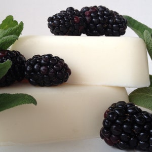 Blackberry Sage Goat's Milk Soap Set of 4 Fresh Herbal Unisex Fragrance image 1