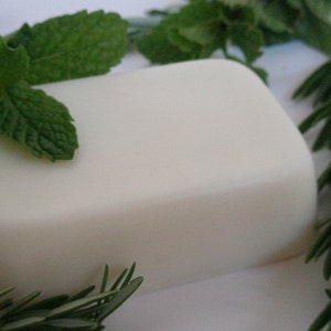 Rosemary Mint Goat's Milk Soap Set of 4 Herbal Refreshing Unisex Fragrance image 4
