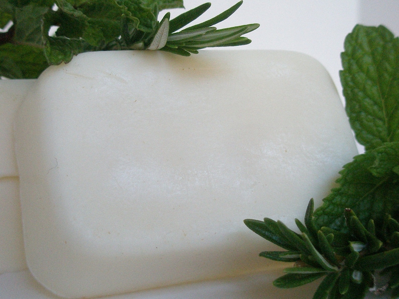 Rosemary Mint Goat's Milk Soap Set of 4 Herbal Refreshing Unisex Fragrance image 1