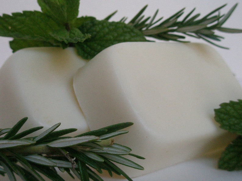 Rosemary Mint Goat's Milk Soap Set of 4 Herbal Refreshing Unisex Fragrance image 2